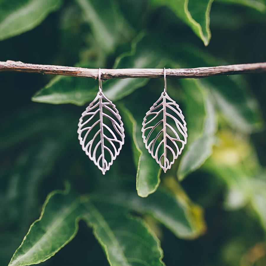 LEAF VEIN EARRINGS