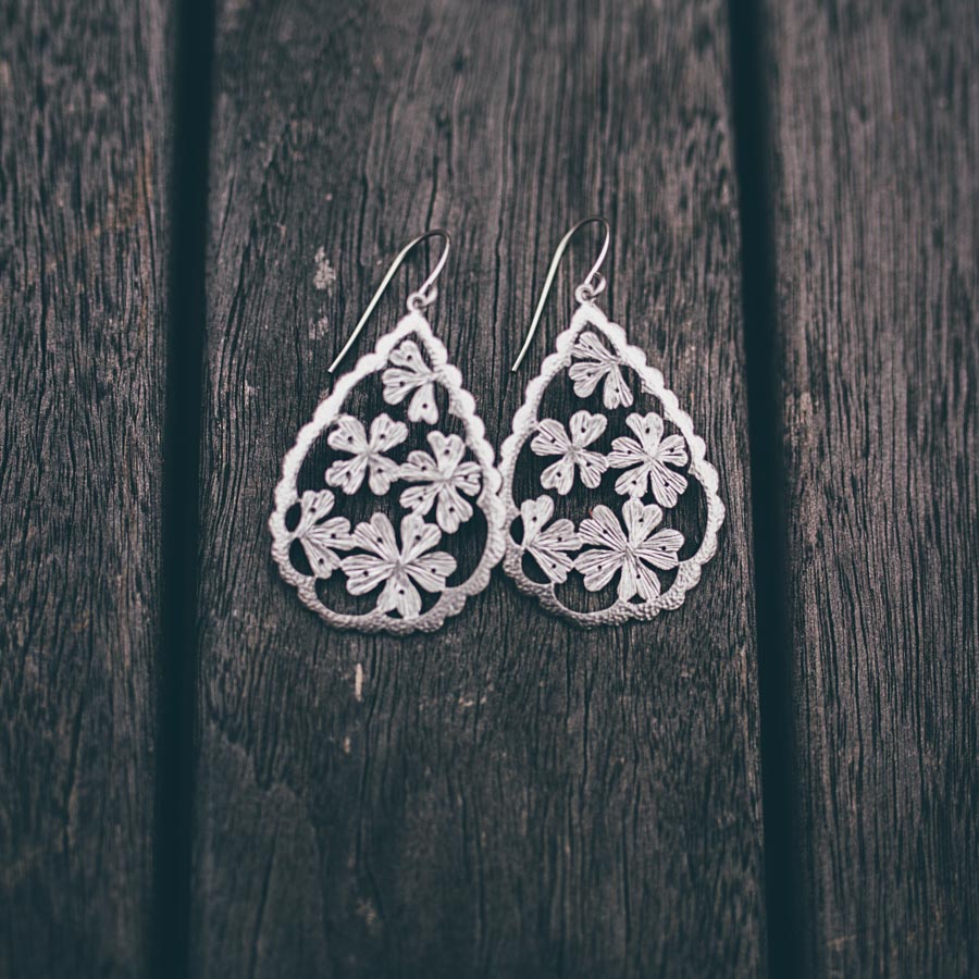 FLOWER PATTERNED EARRINGS