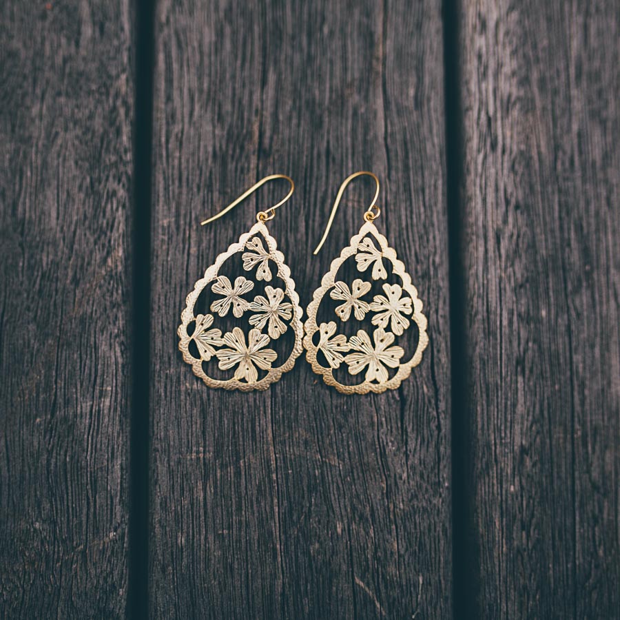 FLOWER PATTERNED EARRINGS