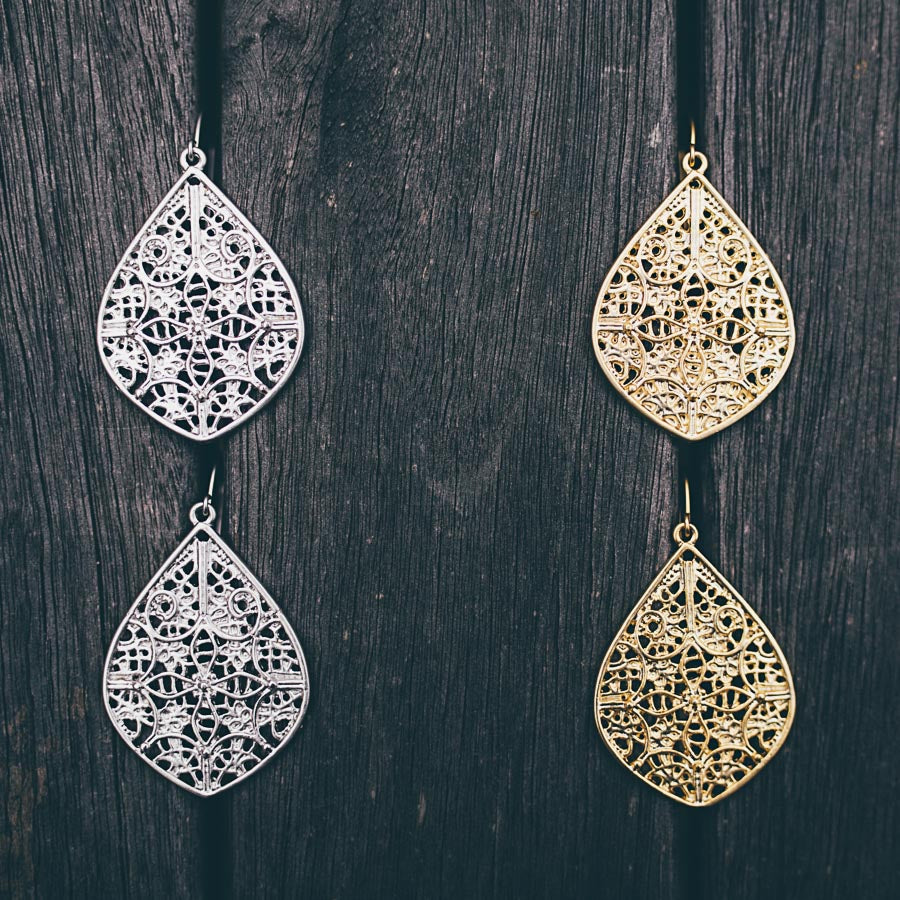 FLOWER FILIGREE EARRINGS