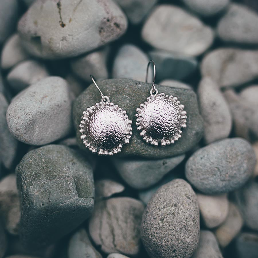 TEXTURED DOME EARRINGS