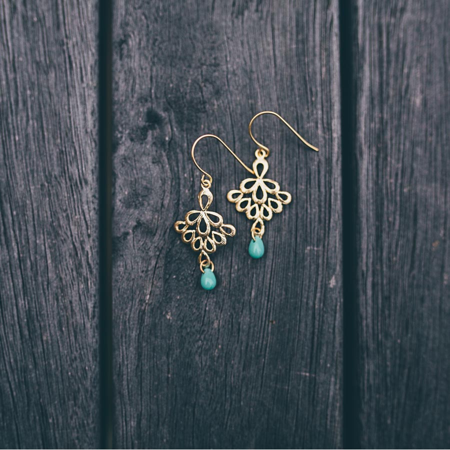 FAN DROPLET EARRINGS